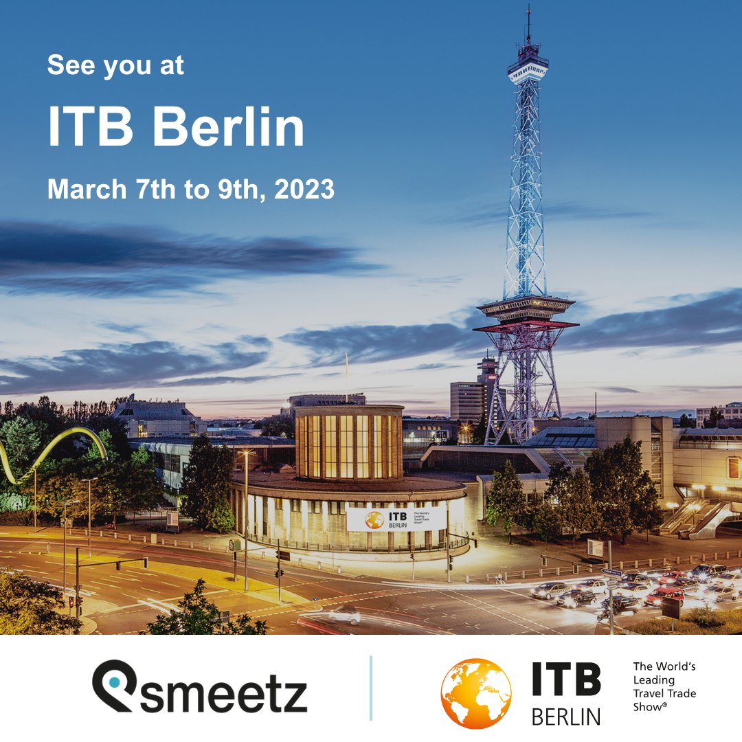 We are attending ITB Berlin #2023 😃 If you see us at the show, don't hesitate to ask us about our #UnifiedCommerce solution for #attractions. We will be showcasing our newest product development for #RevenueManagement and #MarketingIntelligence
Let's #Smeetz 🚀 #Berlin