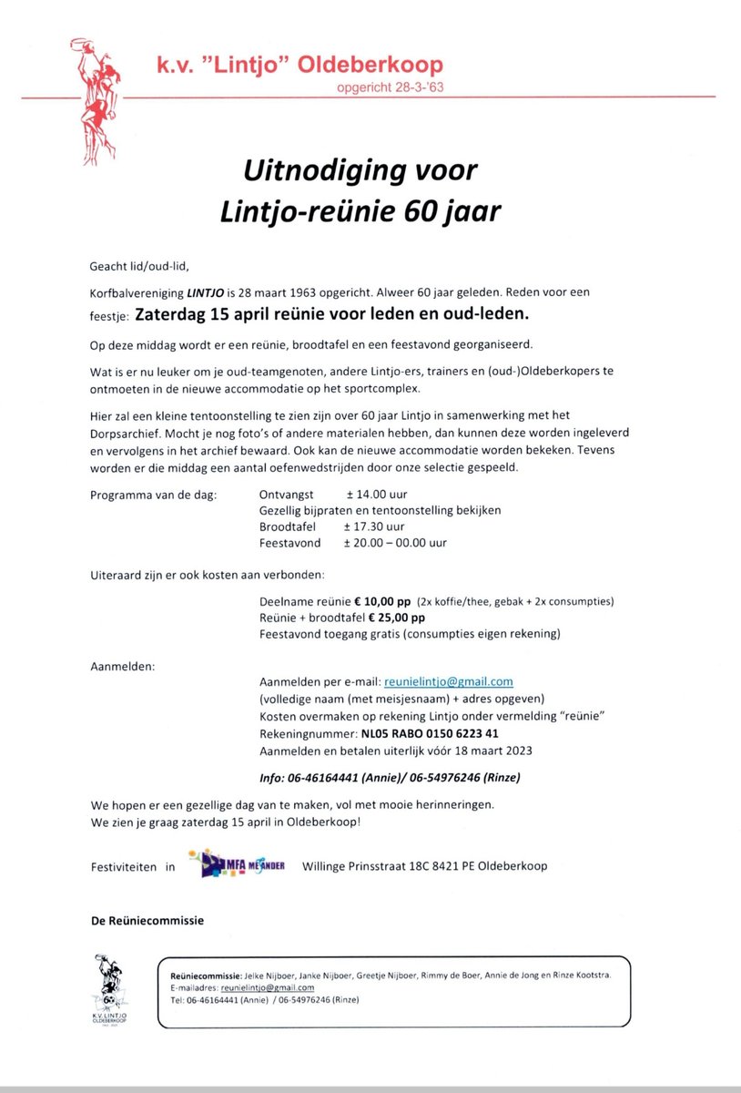 Uitnodiging voor Lintjo-reunië 60 jaar lintjo.nl/evenementen/60…