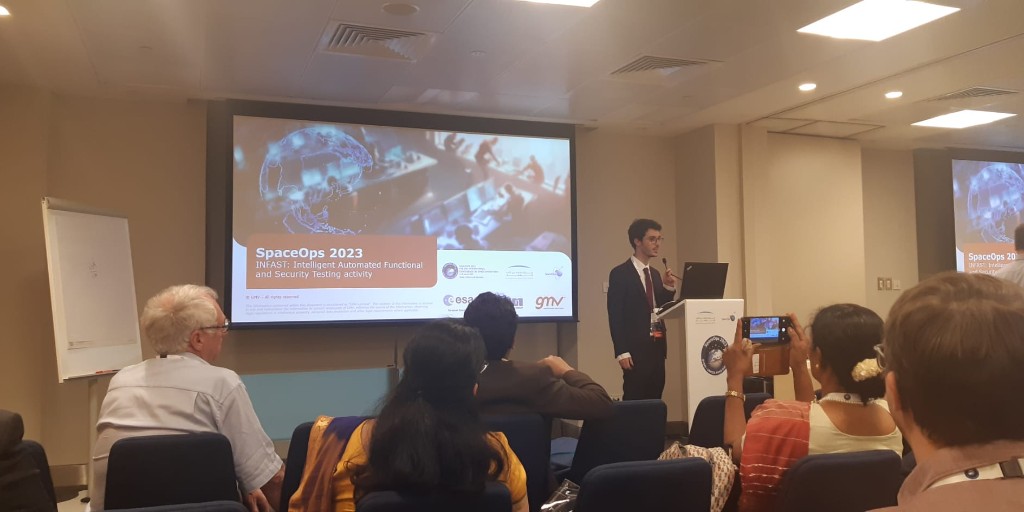 infoGMV_es's tweet photo. ¡Empezando con energía el segundo día del #SpaceOps2023!
Ayer nuestros compañeros presentaron varios trabajos, pero también nos puedes visitar en el stand #SM17.
👀 Ahí descubrirás nuestros productos y soluciones
https://t.co/yph0aVclwu https://t.co/5lWI4XPfyg