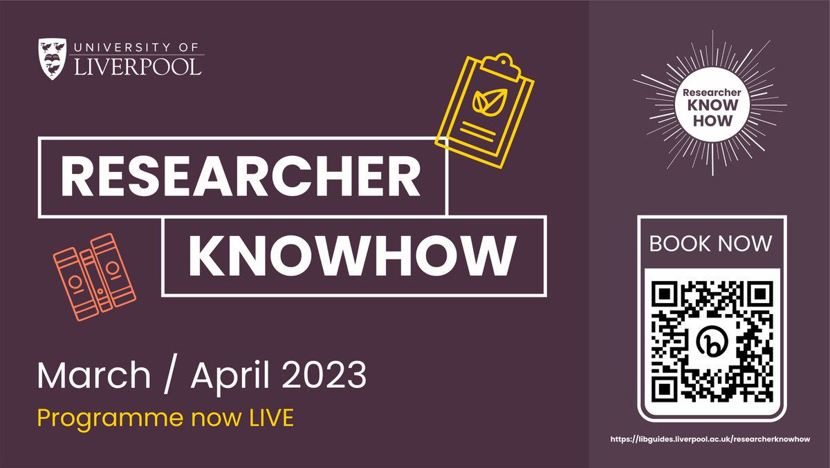 The March/April Researcher KnowHow programme. Sessions for researchers at whatever stage in their career.