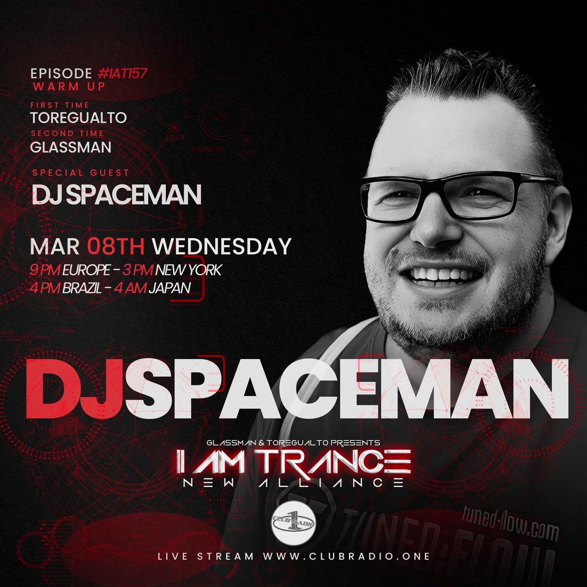 🔊🔊🔊Tomorrow 8 March

Don't miss, DJ Spaceman live @ I AM Trance - New Alliance, March 08! #iat157 

🔥🔥 there will be DJ SPACEMAN!! Oliver Zulliger 
clubradio.one

Think Trance, Tuned:Flow, #ThinkTrance ,#TunedFlow, #NewMusic, #Trance, #TranceFamily, #ClubRadioOne