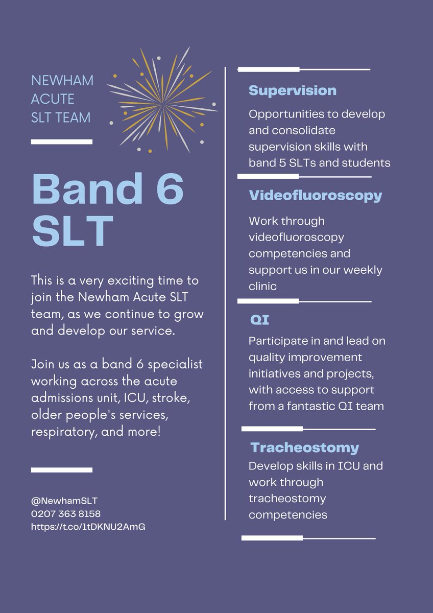 #WeSpeechies #SLPeeps 
Just some of the reasons to join us below! What are you waiting for?⏰
beta.jobs.nhs.uk/candidate/joba…