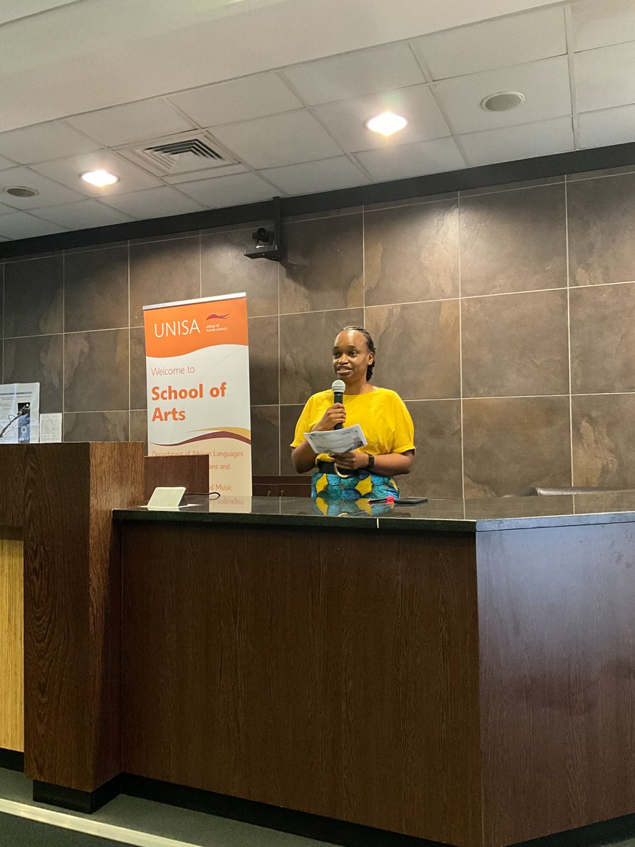 unisaradio's tweet photo. Associate Professor Nampombe Saurombe from Unisa's School of Arts, in the Department of Information Science under the College of Human Science  chairing the 'Student Projects Session' 

@unisachs @unisa 
#Unisa150years
#UNLISADoctoralforum
#ReclaimingAfricasIntellectualFutures https://t.co/1cnHePf8XP