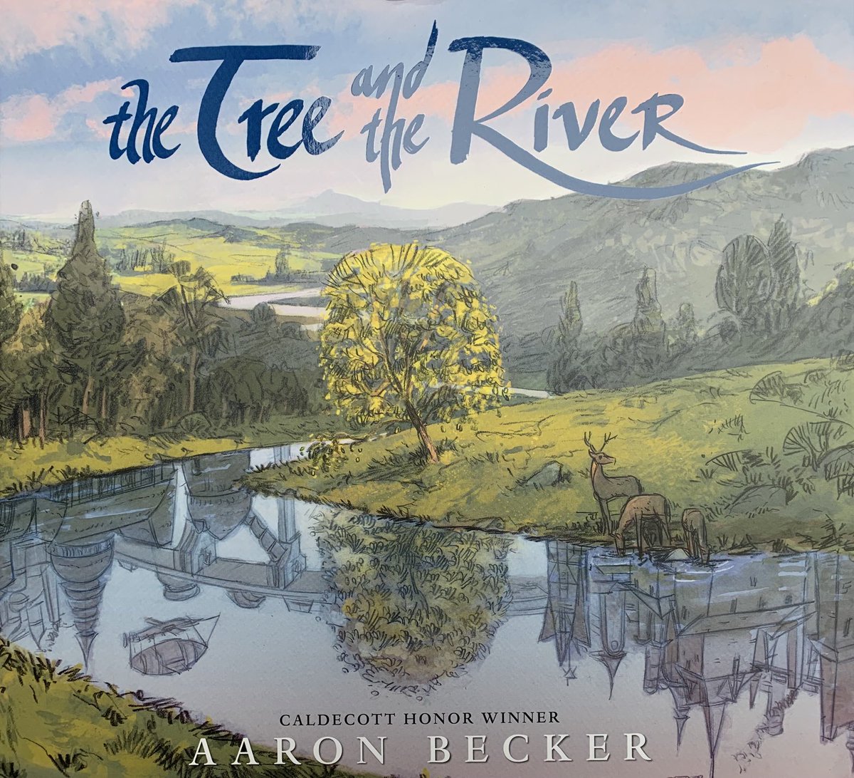 suemcgonigle's tweet photo. For fans of #wordlesspicturebooks and the work of #AaronBecker - #TheTreeandtheRiver - is a powerful portrayal of the damaging impact on nature of humankind, inc industrialisation, military conflict & pollution & the promise of hope, renewal & re growth. @WalkerBooksUK https://t.co/pswBd8Y6SU