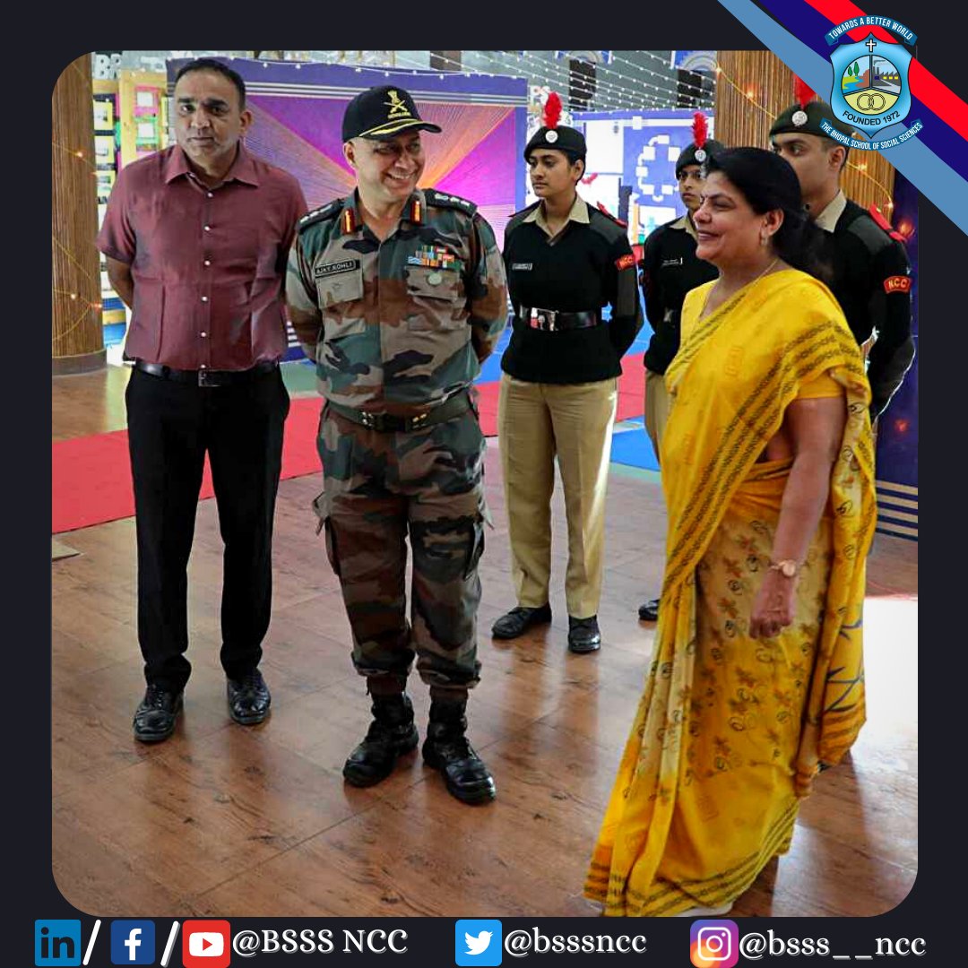 bsssncc's tweet photo. Visit of Colonel Ajay Kohli, Commanding Officers 4 MP Bn. NCC during the ongoing NAAC insp of BSSS college where BSSS NCC coy displayed its accomplishments at National-International stage &amp; activities dedicated for Social Services and Community Development. 
#JaiHind https://t.co/qx2bOphi0V