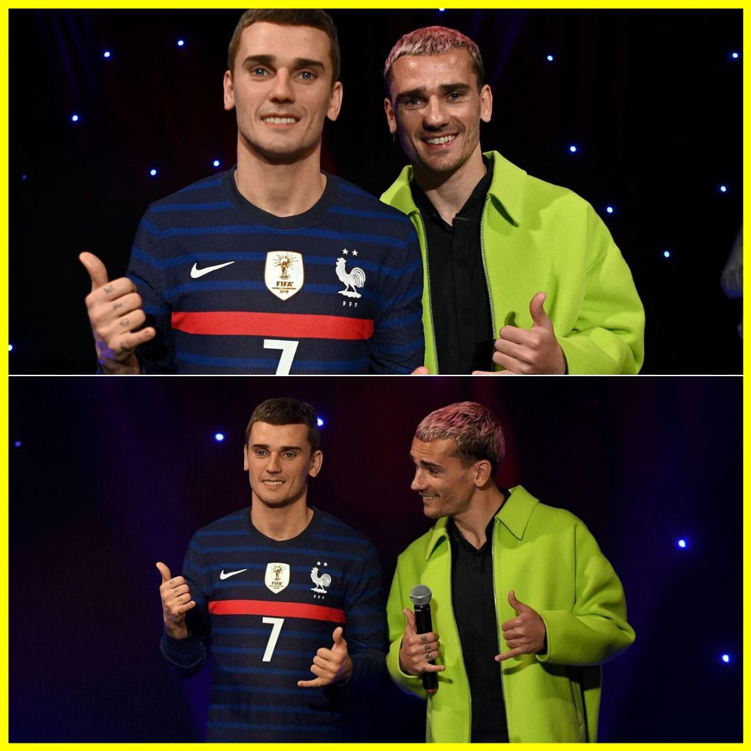 .@AntoGriezmann a officiellement fait son entrée à @Grevin_Paris ! 🔥 Le voici en train de poser avec sa statue lors de l'inauguration 🤩 
#GrévinParis #Inauguration #AntoineGriezmann #statue #Grizou #RadioSCOOP