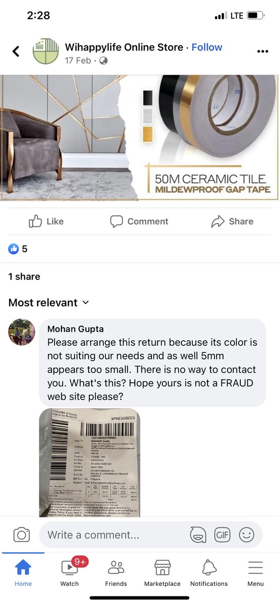 Mohan_gupta89's tweet photo. @CyberCrimeNEWS @jagograhakjago @Wihappylife The following Facebook online store appears FAKE with no response and “contact us” details are invalid? What a shit going on in country that too so “fearlessly”? https://t.co/mMgNctsKQT