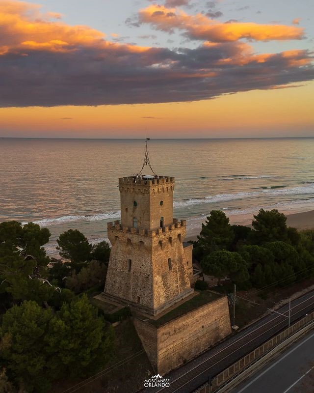 YourAbruzzo's tweet photo. Costruita nel 1568 dagli Spagnoli, la Torre di Cerrano, baluardo contro i pirati saraceni, è uno degli emblemi della costa teramana. 
Situata nell’omonima Area Marina Protetta, tra Silvi e Pineto, è habitat ideale di numerose specie protette. 
👉https://t.co/ZbKo1hr9AQ
#Abruzzo https://t.co/2wIKyE9PSN