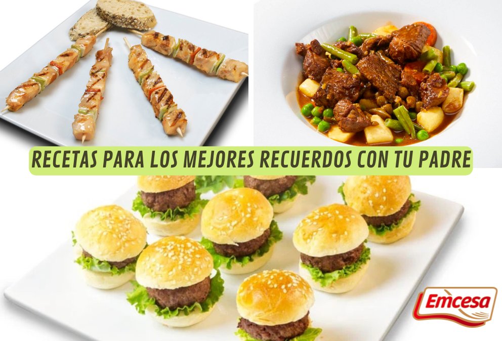 EmcesaCarnicos's tweet photo. ❤️Celebra el #DíadelPadre con un #menú especial
🍴Desde #Emcesa te proponemos estos deliciosos y saludables platos para disfrutar en compañía
📌#Brocheta de #pollo marinado, mini #hamburguesa de #vacuno, #ternera a la jardinera
👉https://t.co/JVrznu5RRx https://t.co/WonXj3ar1v