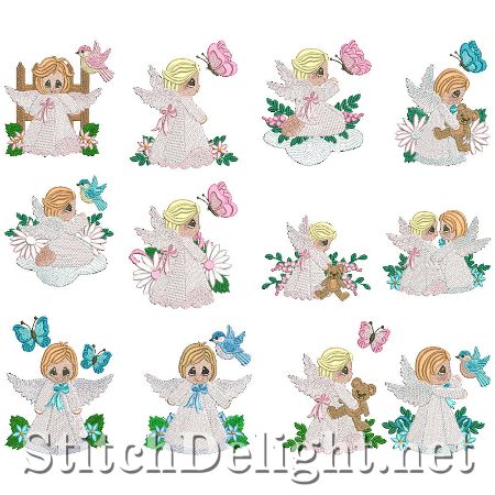 Don't you think these are just perfect for baby blankies? 

#angels #embroidery #stitchfill #embroiderydesigns