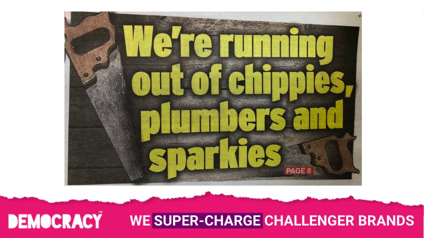 Why are the numbers of trades professionals in the UK falling, sparking stories in the national press this week? It’s got us talking today as we think of a number of our trade facing clients #agencylife