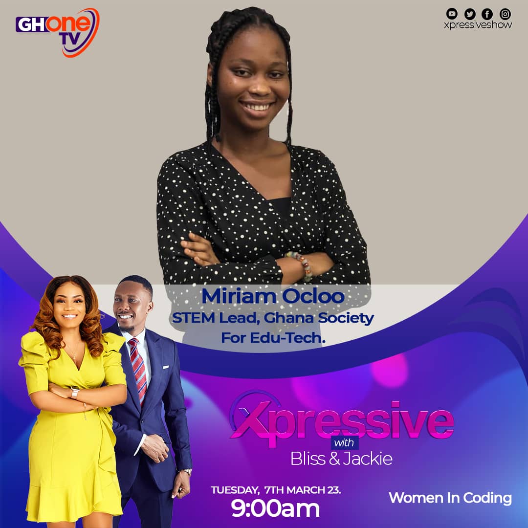 233GSET's tweet image. Our #STEM lead, @ocloo_miriam, talks about #WomenInCoding on @GHOneTV. Join the conversation here facebook.com/Ghonetv/live_v…
#IWD23 #womenintech #WomenInSTEM #EmbraceEquity