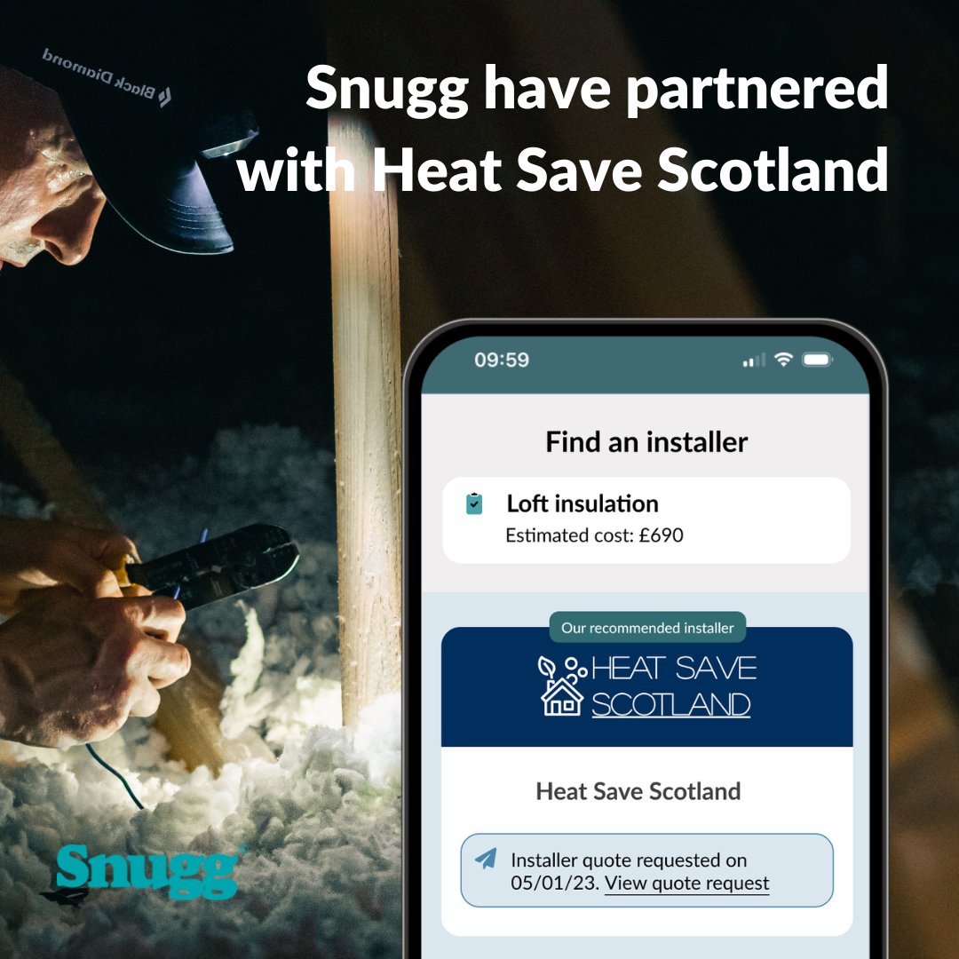 We’re pleased to announce that we’ve partnered with Heat Save Scotland 🙌 
 
The partnership helps homeowners in Scotland Central Belt Postcodes G, ML, FK and E find trusted energy efficiency installers. 

So if that’s you, please give it a go here 👉 bit.ly/3FnEgsD