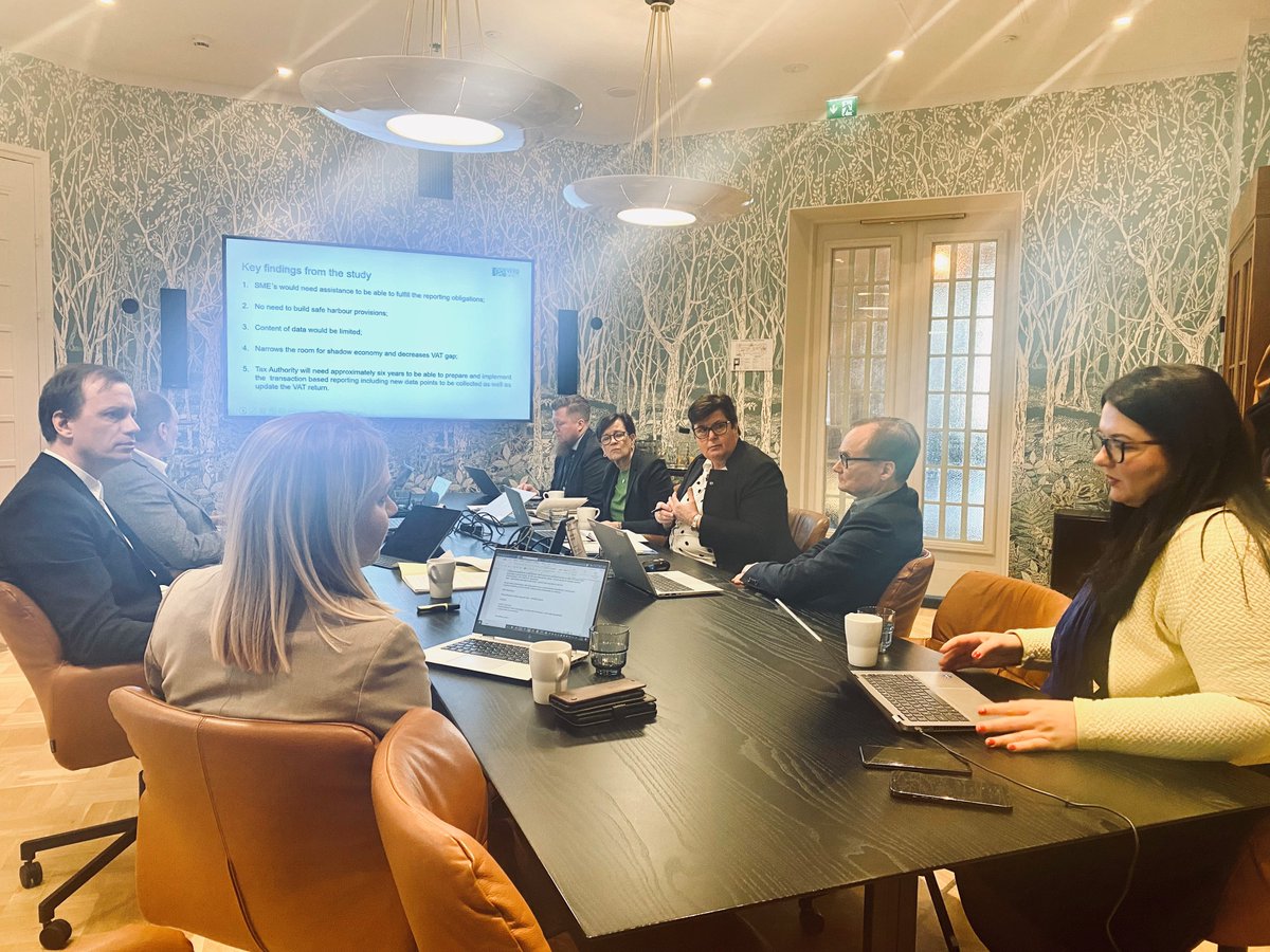 Discussing VAT in Digital Age proposal with colleagues from <a href="/TaxFinland/">TaxFinland</a>,  <a href="/Skatteverket/">Skatteverket</a> and <a href="/Skattestyrelsen/">Skattestyrelsen</a>. Very similar thinking in all Nordic tax administrations.