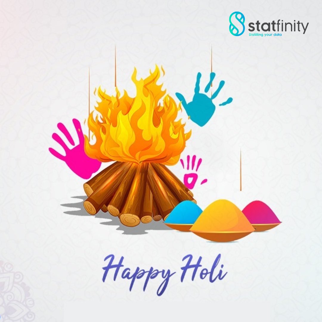 statfinityhq's tweet photo. Team Statfinity wishes you all a very Happy and colorful Holi! ๐
May the festival of Holi bring new beginnings and fresh starts in your life, just like the burning of Holika signifies the end of evil.
#statfinityindia #statfinitypvtltd #statfinity #holi2023 #celebration https://t.co/cvKzsGzH7W
