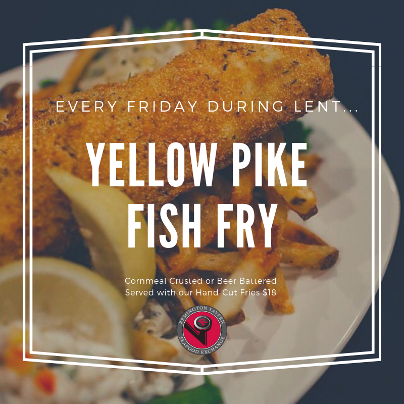 We have one of the best fish fry's in town! Whether you want to try our cornmeal crusted fish or stick with the OG beer battered fish, you won't be disappointed. 

Call for your reservation 716.362.2802.