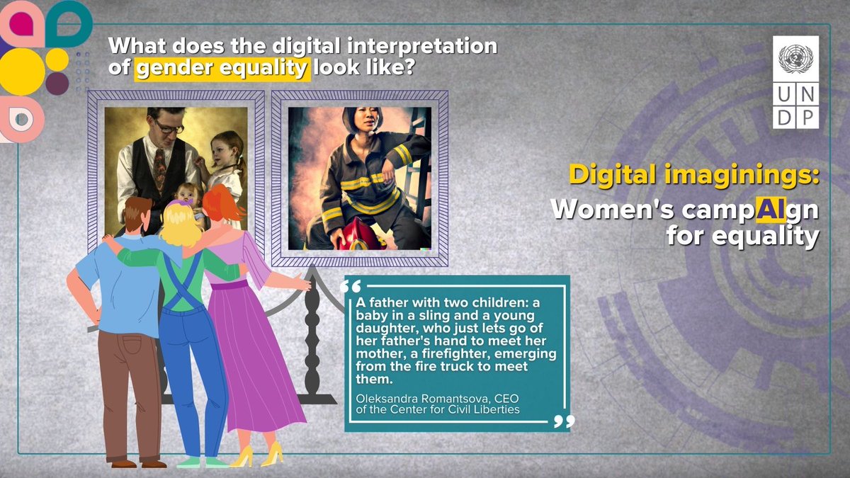 UNDP Ukraine 🇺🇦 (@undpukraine) on Twitter photo .<a href="/SashaRomantsova/">Sasha Romantsova</a> of #Ukraine believes that #GenderEquality is for people to form strategies for self-realization without restrictive gender patterns.
Step into our virtual exhibition to see how Sasha's thoughts are inspiring a digital art with the #AI:🔗undp.org/eurasia/Gender… .<a href="/SashaRomantsova/">Sasha Romantsova</a> of #Ukraine believes that #GenderEquality is for people to form strategies for self-realization without restrictive gender patterns.
Step into our virtual exhibition to see how Sasha's thoughts are inspiring a digital art with the #AI:🔗undp.org/eurasia/Gender…