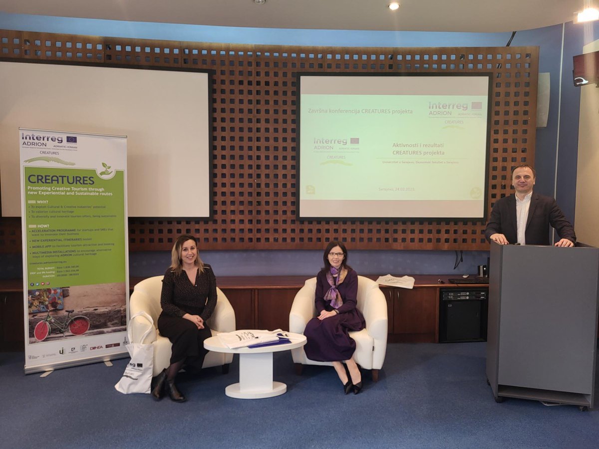 #event
🤩#SEBS held its final local #dissemination event in #Sarajevo focused on 
✔️ #projectresults
✔️ sustainability and innovation in tourism
✔️ benefits from #CREATURESroutes
✔️ strategies to strengthen the involvement of local actors
👉Read more here:
creatures.adrioninterreg.eu/activities/int…