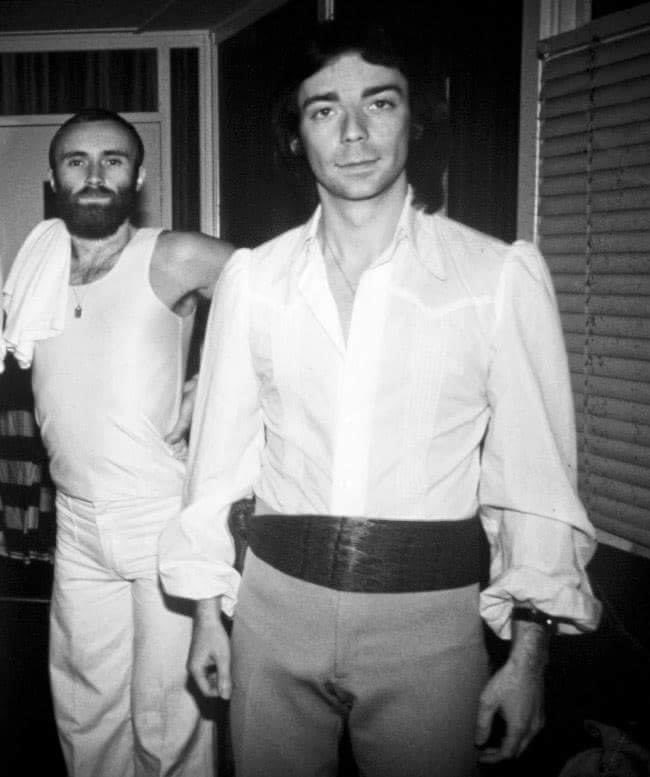 #PhilCollins and #SteveHackett circa 1977.