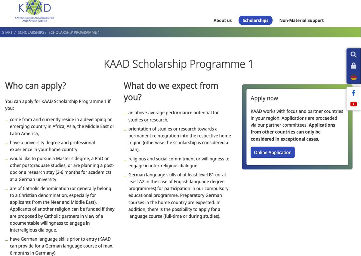 Visa fee + flights to Germany and back + language training in Germany Masters and PhD students 

Deadline: 30th June 2023

To be eligible for the scholarship, you must 

A THREAD