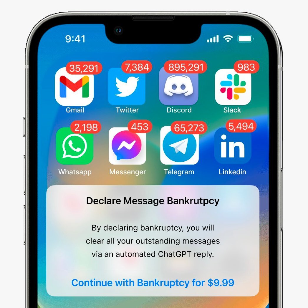 Declare message bankruptcy