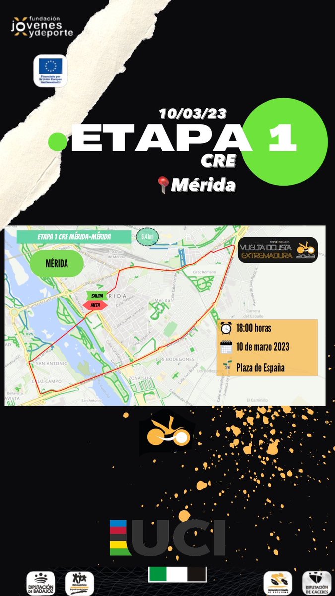 En tres días comenzará la primera Vuelta Ciclista a Extremadura Femenina. Un momento de gran importancia para nuestro deporte que arrancará con una contrarreloj en Mérida.  

📍Viernes 10 marzo
18:00
Plaza de España

#EstamosDeVuelta <a href="/vuelta_ex/">Vuelta Extremadura 2025</a> @DXTextremadura @JuntaEx_Cultura