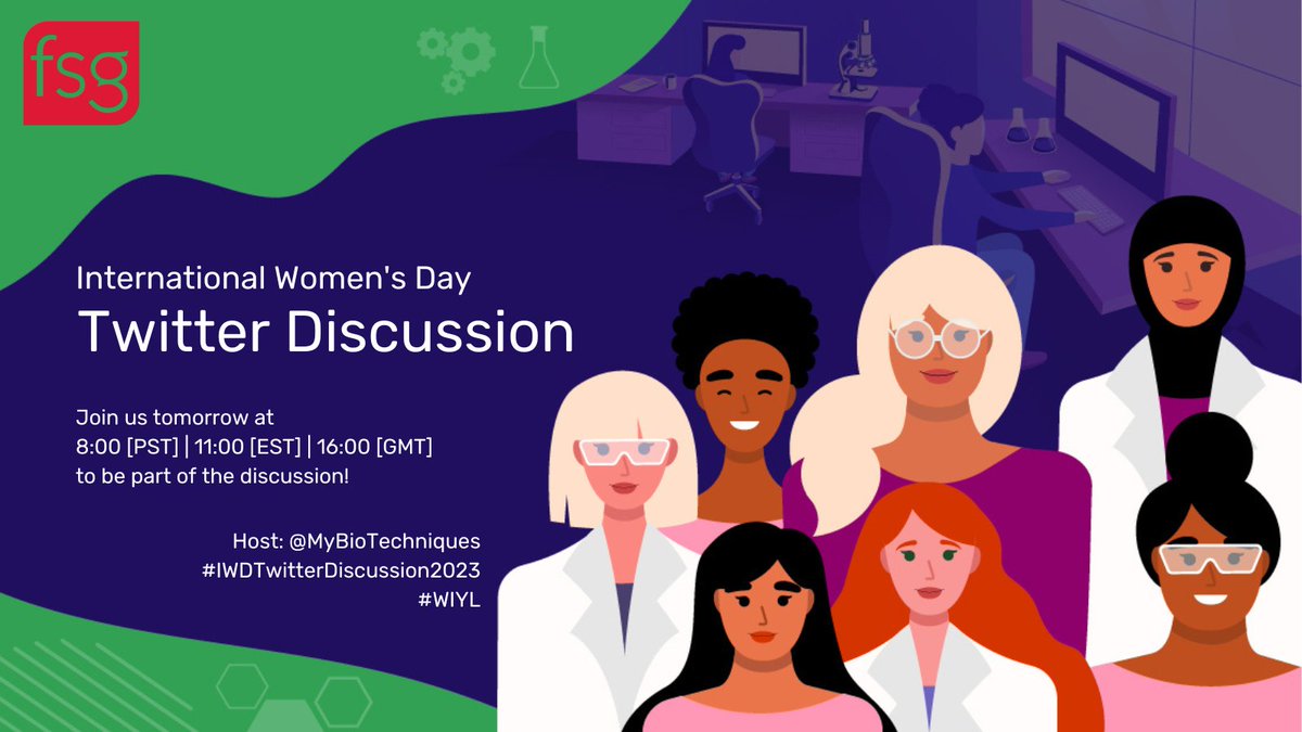 Don't forget to tune in to our #IWDTwitterDiscussion2023 tomorrow at 4pm GMT and join the conversation about what's in your lab! #WIYL