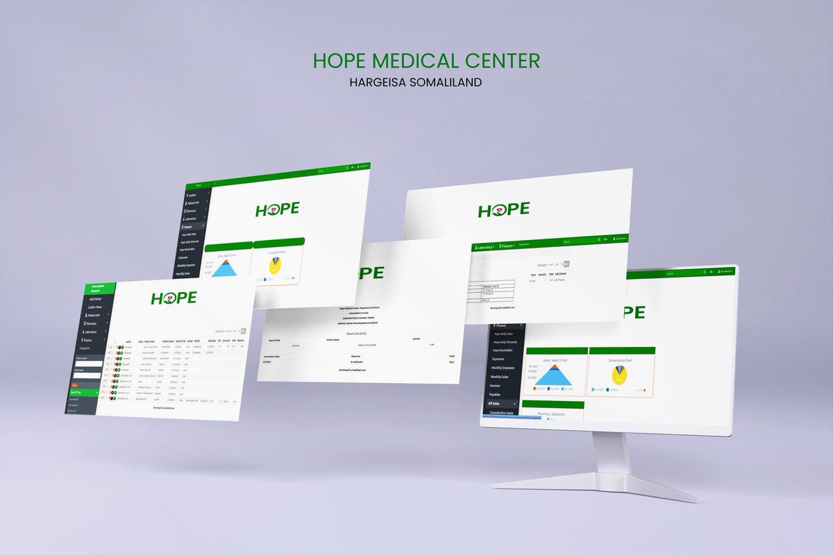 Hadaf_Tech's tweet photo. #Client: Hope medical Center  #Services:Dhakhtar_Kaabe_Hospital_Management_System   #Order_Now: https://t.co/O8VQezYKJz https://t.co/3MqTHOLQzF