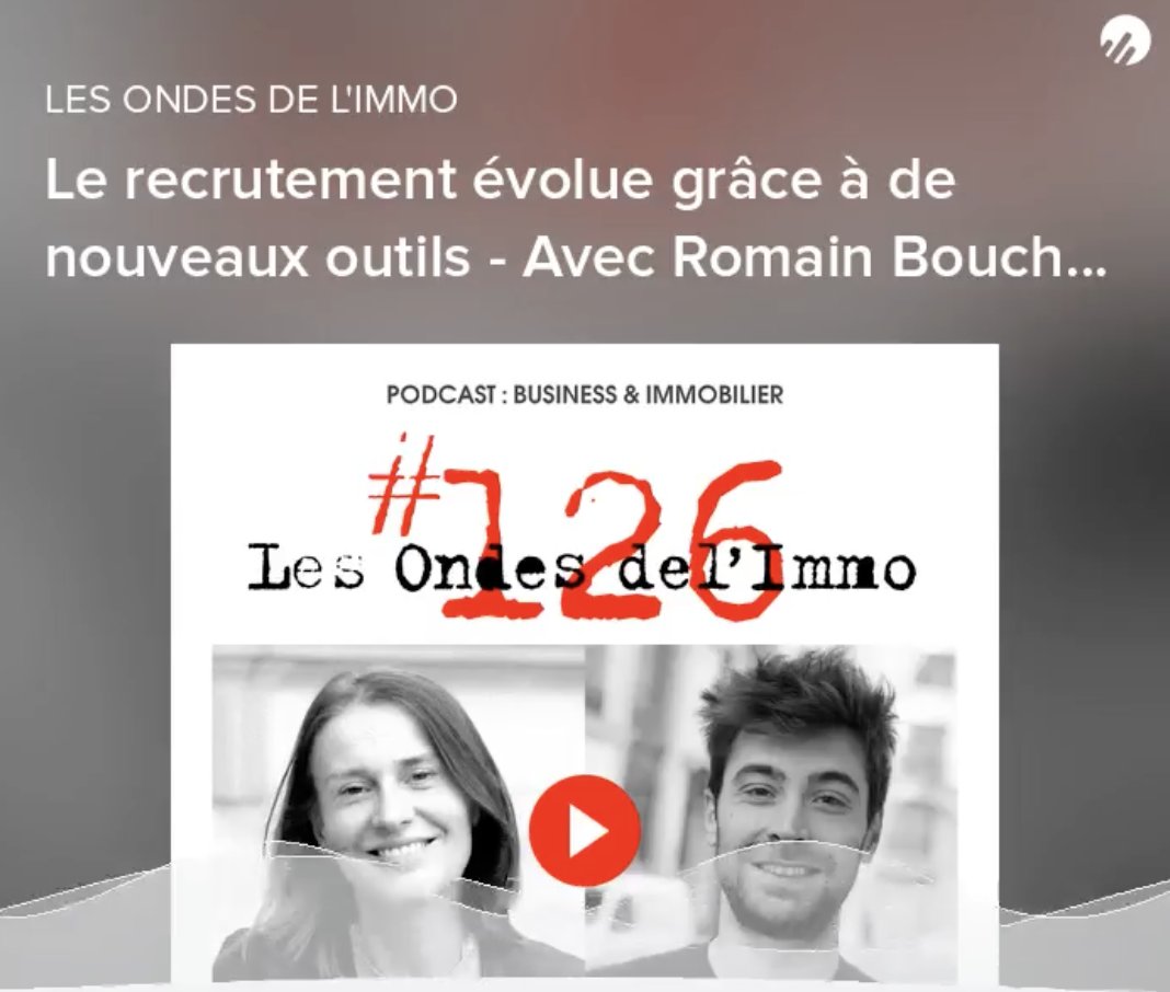 « Les Ondes de l’Immo » 
Le recrutement évolue grâce à de nouveaux outils

🎙️ Interview par Anne-Sandrine DI GIROLAMO de Romain Bouchard, fondateur de la plateforme de recrutement Cursor.

👉 A découvrir en intégralité sur : lnkd.in/e2h493qV

👉 cursorhub.com
