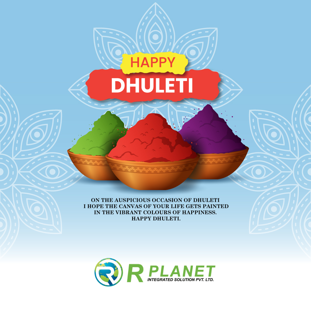 Happy Dhuleti from RPlanet Integrated Solution Pvt. Ltd! Let's add joy and happiness to our lives with vibrant colors. As a responsible e-waste recycling company, let's celebrate this festival in an eco-friendly way and keep our planet clean.#HappyDhuleti #EcoFriendlyCelebration