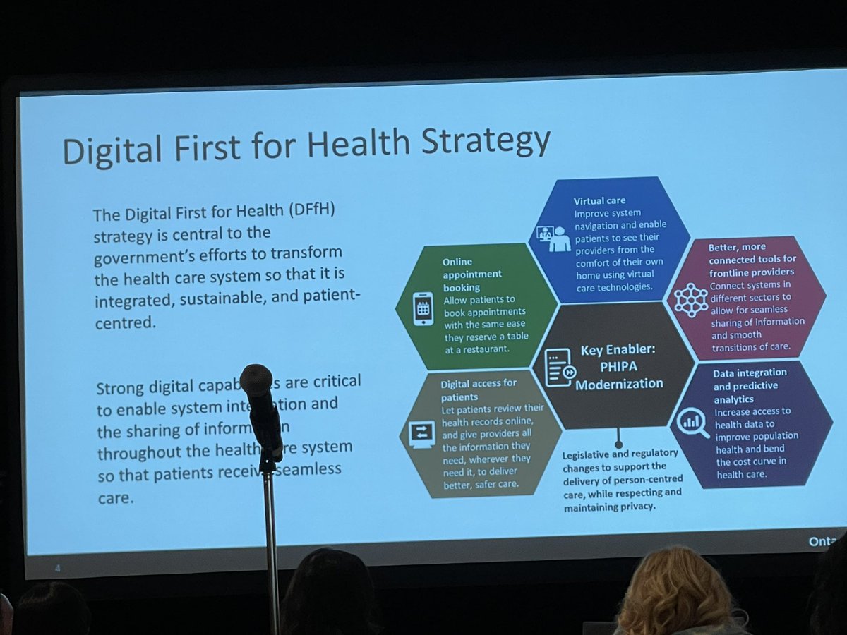 ZaynaKhayat's tweet image. Ontario health system assistant deputy minister @Michael_Hillmer gives an update on the Digital First for Health strategy 

#UPON23 @DigiHealthCA #DFfH