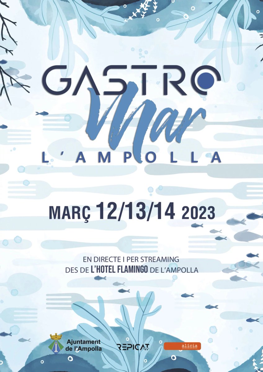 🐟 Torna la 3a edició de #GastroMar! 

👨‍🍳 Veniu a les jornades professionals gastronòmiques i científiques dedicades als productes de la mar, la sostenibilitat, la cuina marinera, la pesca i els productes de les #TerresdelEbre!

ℹ️ bit.ly/3Yt50yz

<a href="/lampollaturisme/">ampollaturisme</a>