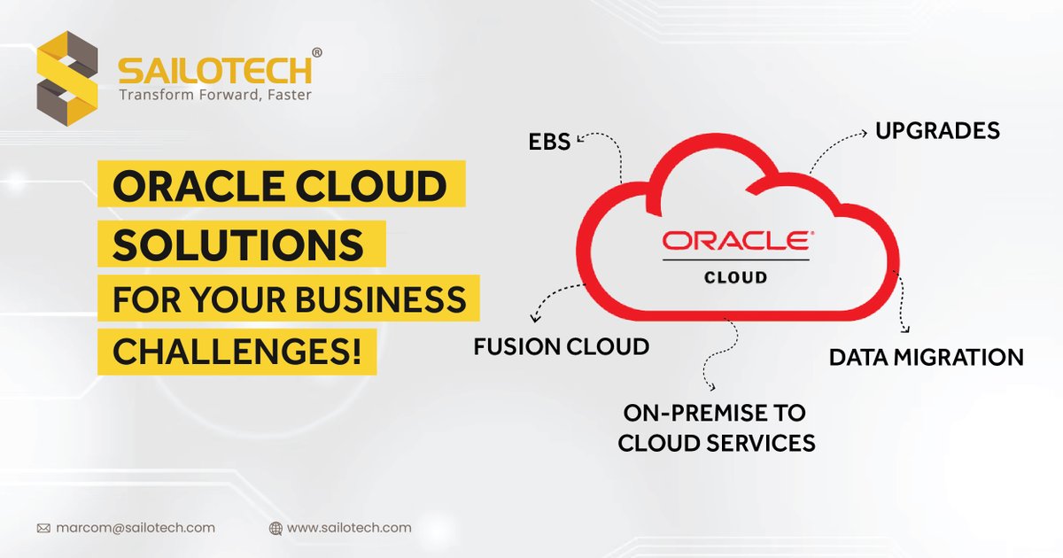 Sailotech's tweet image. Transform your business with our Oracle cloud-powered solutions, designed to give you a modernized outlook and fortify you to face the digital world&apos;s challenges. sailotech.com/oracle.html
#OracleSolutions #CloudTechnology #BusinessTransformation #sailotech