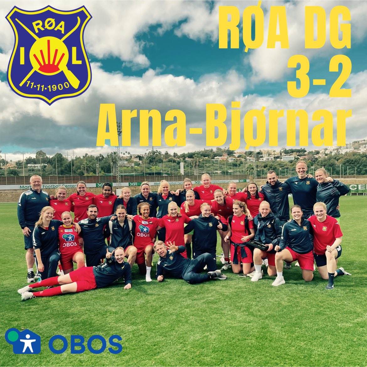 Vi vinner 3-2 over Arna-Bjørnar i vår siste treningskamp her på Marbella!💪🏼

Scoringer fra Oline Fuglem, Julie Klæboe og Solveig Engås sikret seieren!🤩⚽️