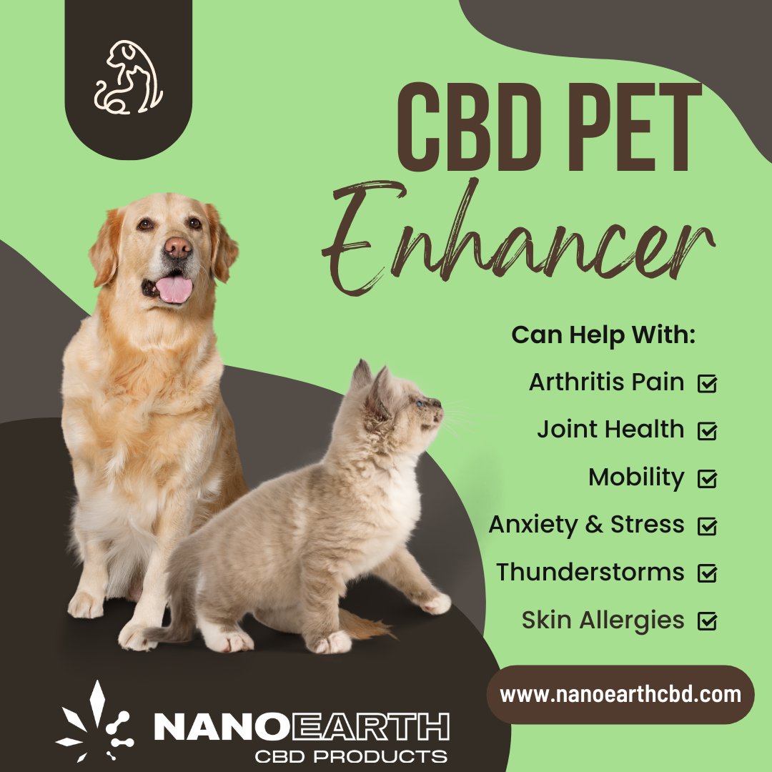 A Water-Soluble product that can be added to your pet's food, treats, and water bowl. For best results, Use Daily.
*
*
*
*
*
#cbd #nanocbd #cbdwatersolubles #cbdenhancer #cbdstress #cbdanxiety #cbdlife #nanoearth #cbdproducts #cbdhealth #cbdpet #tuesdayvibes #dogmom #catlover