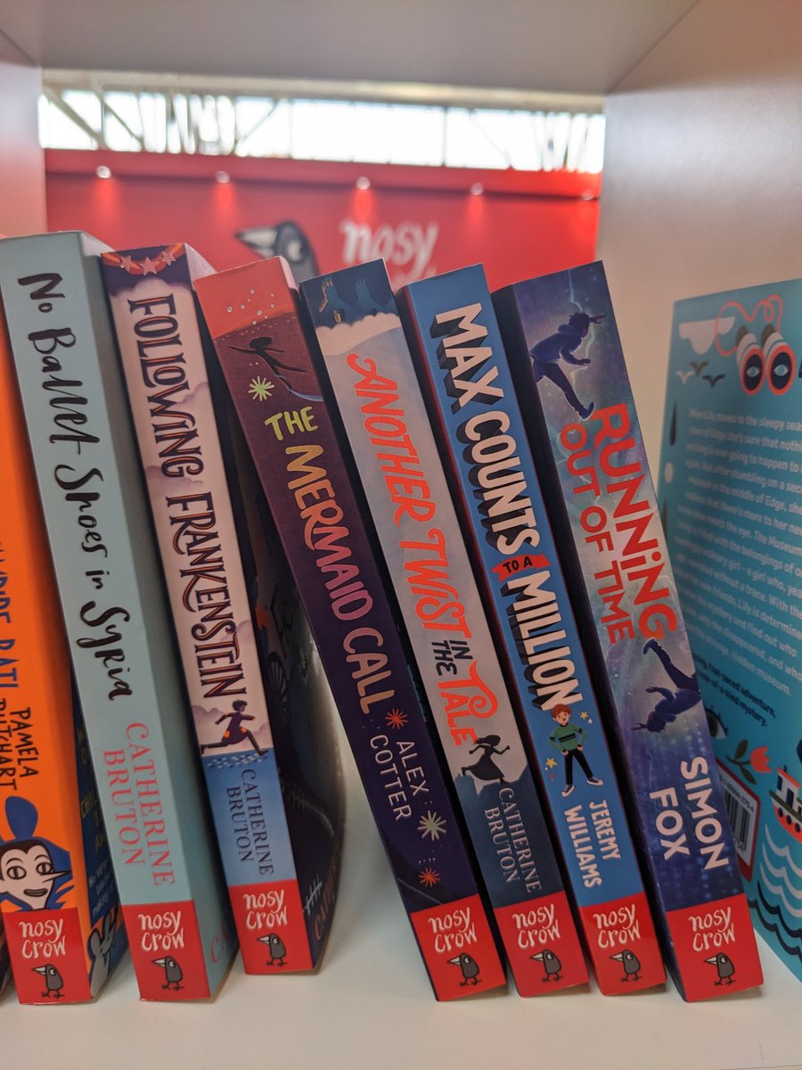 I spy a #MermaidCall @AlexFCotter on the @NosyCrow stand at #BolognaBookFair! Thanks @kjstansfield and all the brilliant Crow rights sellers, working hard!