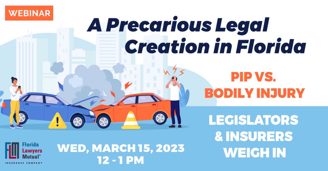 FLMIC's tweet photo. It's time for another #FREECLE! Join us next week as we present "A Precarious Legal Creation in Florida - PIP vs. Bodily Injury - Legislators and Insurers Weigh In" on Wednesday, March 15th at 12 pm.
Register Here: https://t.co/gq4PC8YGbm https://t.co/d0ddp4o9kZ