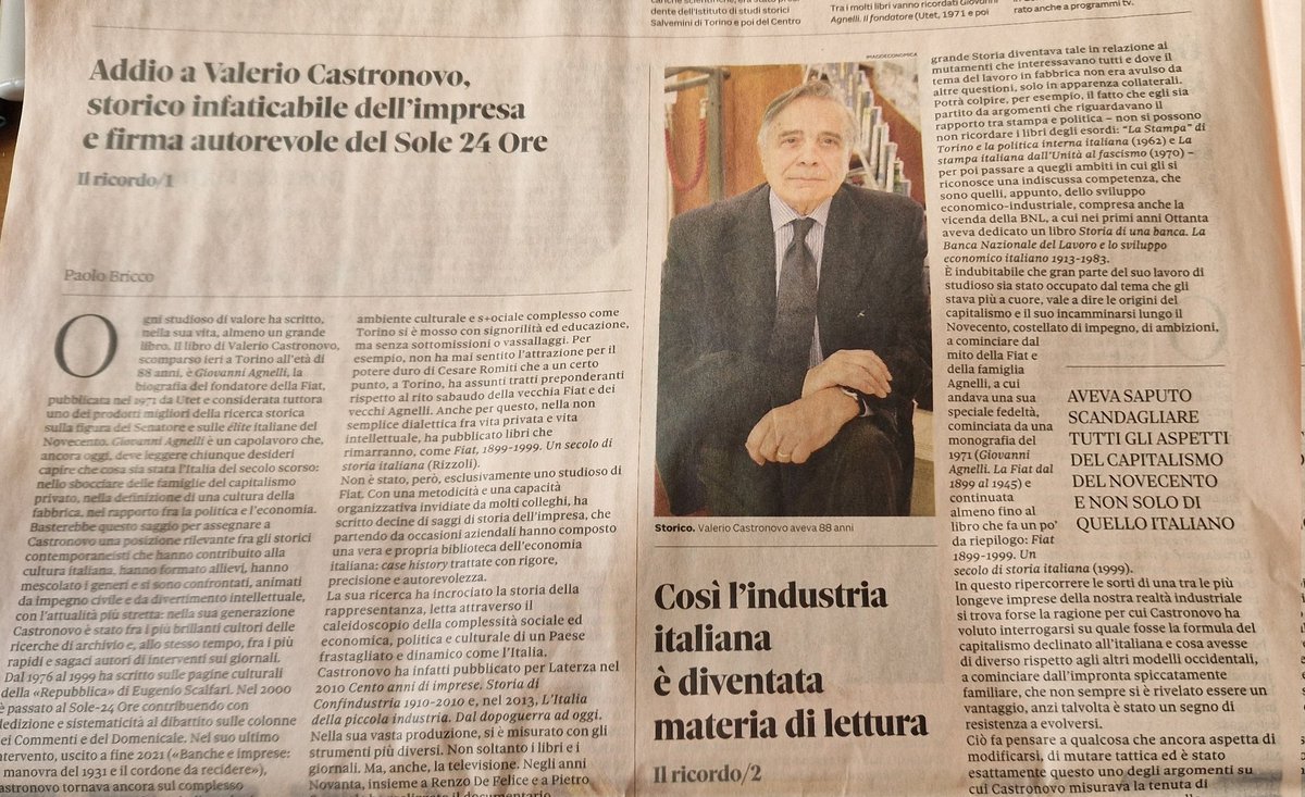 Gian Paolo Manzella (@gpmanzella) on Twitter photo Sul <a href="/sole24ore/">IlSole24ORE</a> <a href="/PaoloBricco/">Paolo Bricco</a> e <a href="/GiuseppeLupo8/">Giuseppe Lupo</a> ricordano #ValerioCastronovo, punto di riferimento per tutti quelli che hanno a cuore l'industria italiana: di ieri, di oggi, di domani Sul <a href="/sole24ore/">IlSole24ORE</a> <a href="/PaoloBricco/">Paolo Bricco</a> e <a href="/GiuseppeLupo8/">Giuseppe Lupo</a> ricordano #ValerioCastronovo, punto di riferimento per tutti quelli che hanno a cuore l'industria italiana: di ieri, di oggi, di domani