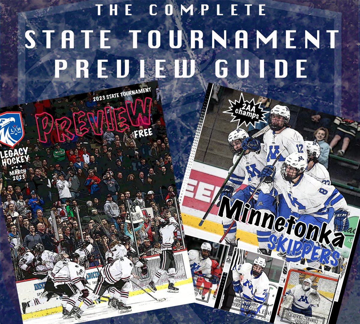 Legacy_Hockey's tweet image. Hot off the (digital) presses, get your free 36-page, team-by-team 2023 State Tournament Preview Guide. legacy.hockey/page/show/7836…
