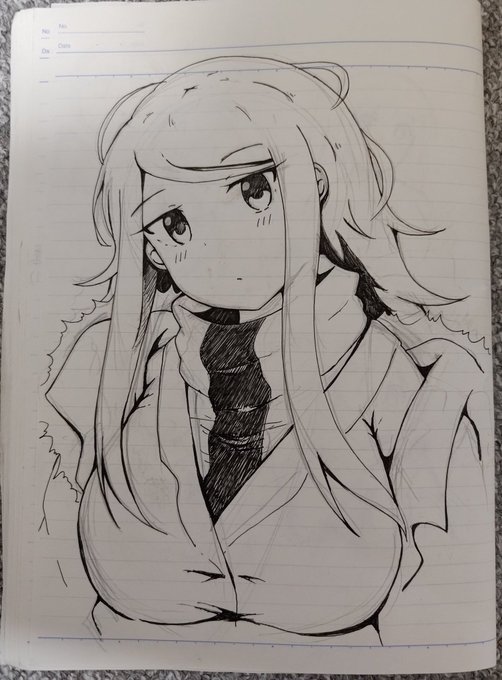 Twitterに浮上できていなかった時に描いていたアナログ絵① 