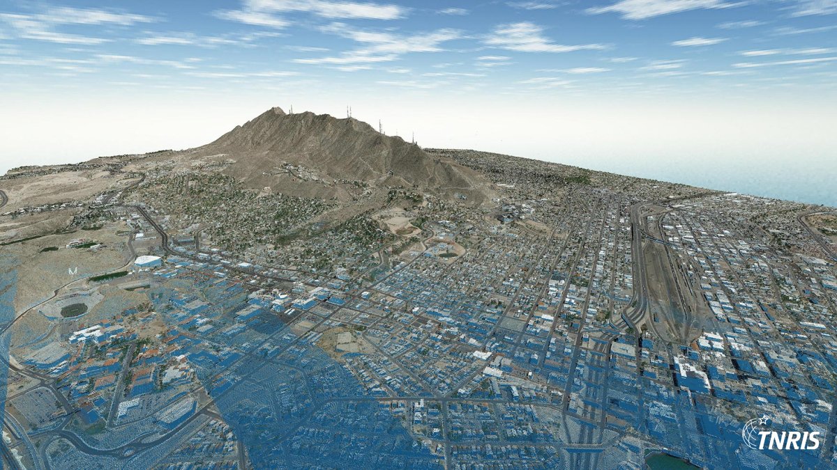 GeographicTexas's tweet photo. Lidar update! #StratMap is marching ahead collecting new elevation data for the El Paso & Upper Clear Fork Brazos watershed regions. Light detection & ranging info was captured earlier this year at our state specifications.
#lidar #gis #dataviz #geospatial #txgis #gisdata https://t.co/FjyMwxEiSq