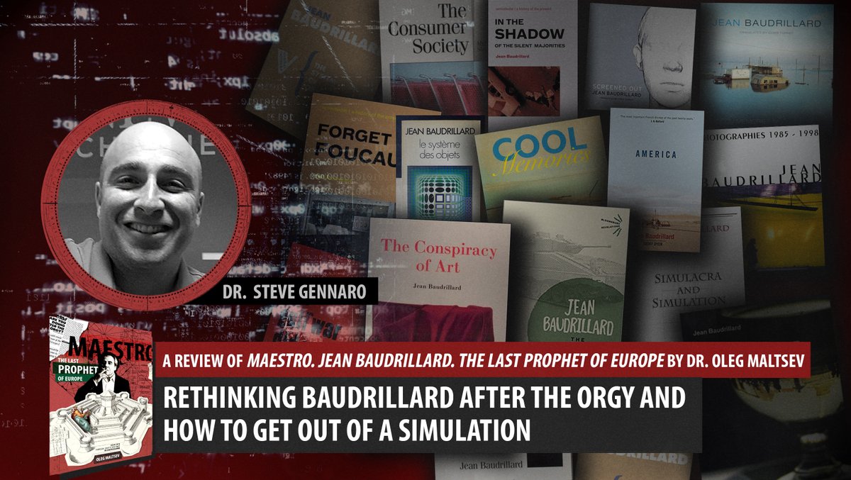 📝 Rethinking Baudrillard After the Orgy and How to Get Out of a Simulation by Dr. <a href="/SteveGennaro/">Steve Gennaro</a>
  
A review of "Maestro. Jean Baudrillard. The Last Prophet of Europe" written by Dr. Oleg Maltsev

📌 Read the #review: euasu.org/news/rethinkin…

#euasu #jeanbaudrillard #maestro