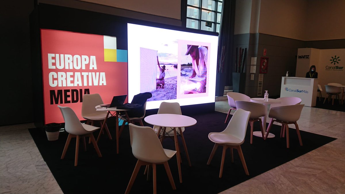 ECMEDIAnd's tweet photo. En nada estamos en @MAFIZMalaga apoyando a la industria audiovisual ⭐️🇪🇺 @malaga #mafizmalaga #26FestivalMalaga #MEDIA https://t.co/hGegTXOYly