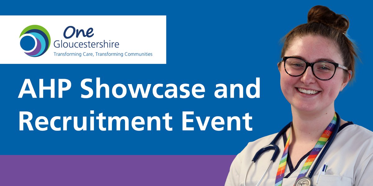 AHP students, don't miss this fantastic event! Find out about opportunities to develop your career in #Gloucestershire

📅 22 March

✅ Meet our inspiring teams
✅ Key talks
✅ Career advice
✅ Interviews on the day (Physio)

Find out more &amp; register:  bit.ly/3JltF3q