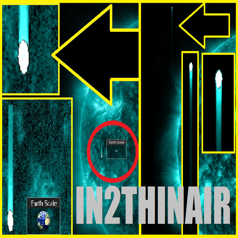 In2ThinAir's tweet photo. 2 SAME EXACT Shape #UnknownObject or #Anomaly Caught shooting by #SUN just 18 hours apart. I even caught the end of the tail PROVING they are IN MOTION. Not Digital Errors
WHAT ARE THEY? YouTube/In2thinair For Video
#UFO #Craft #Alien #ufosighting #Unidentified #UAP #UFOtwitter https://t.co/t4tO7c2tC2