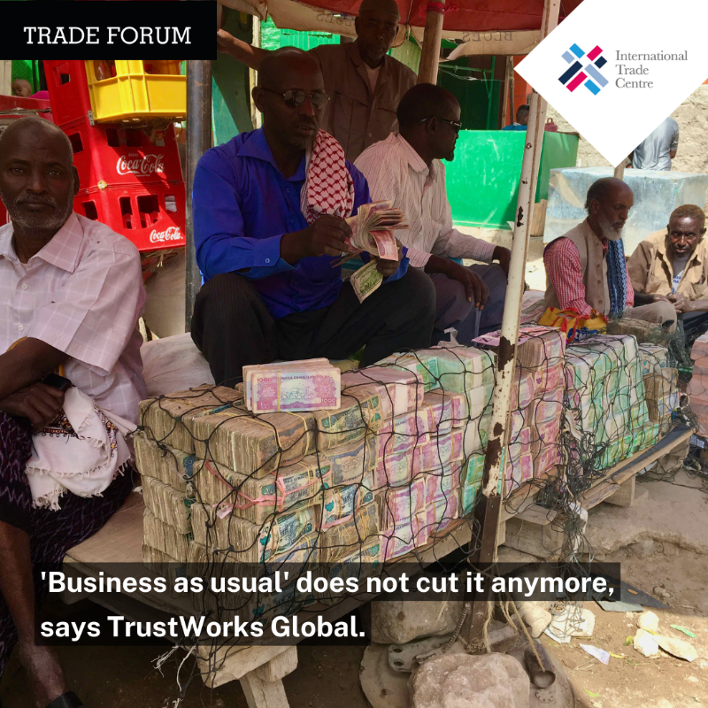 ITCnews's tweet photo. Many #LDCs find themselves in #fragile and #conflict-affected settings. How can economic development, #trade and investment contribute to their peace and stability?

@TrustWorksG says ‘no more business as usual’.

Find the answers in #TradeForum 👇