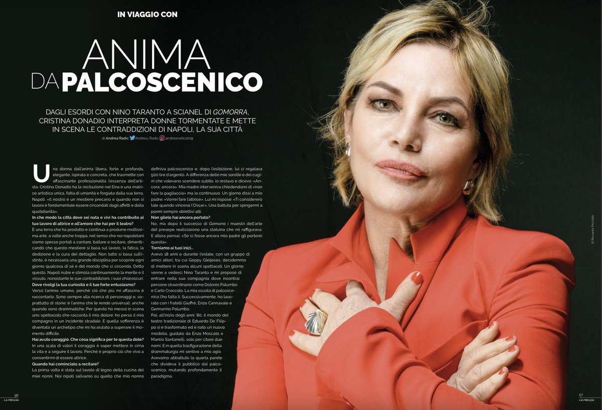 Andrea_Radic's tweet photo. Su La Freccia di marzo il mio incontro intervista con Cristina Donadio #buonalettura trovate la vostra copia da leggere e portare con voi su tutte le Frecce e nei #freccialounge e #frecciaclub oltre che online su https://t.co/TnXcRq8biL https://t.co/21mLSkJ06b