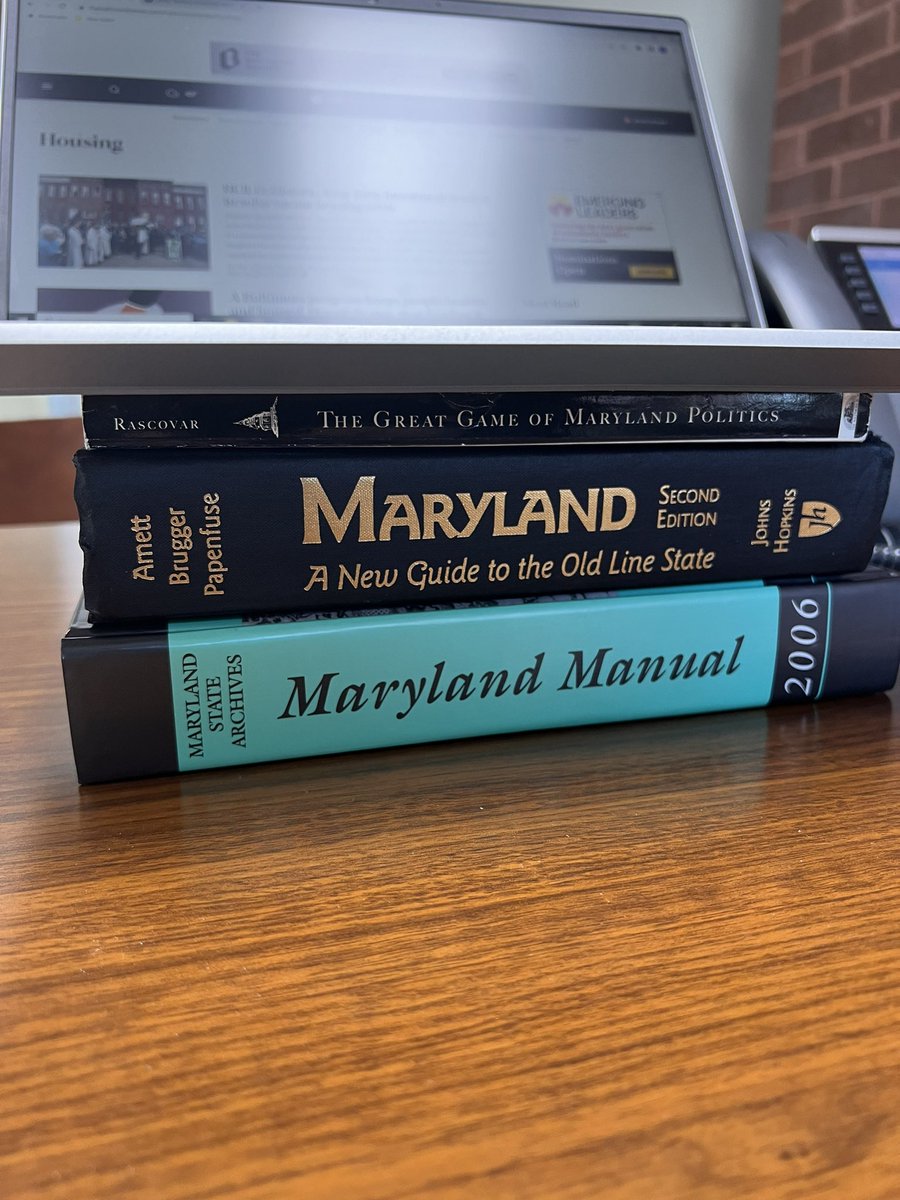 These three books have been the foundation of my makeshift laptop stand since my first internship with <a href="/JonCardin/">Delegate Jon Cardin</a>.