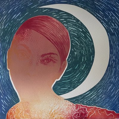 ReSosinska's tweet photo. #NewProfilePic”🔺Can you see me?”#woman🔻#reliefprint  #southbank_printmakers  #sgfa #renatasosinska https://t.co/eLdom02y2b