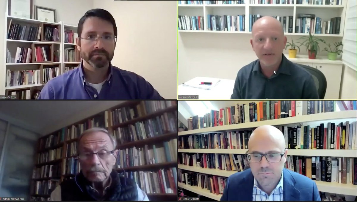 Israeli democracy is at a crossroads. Netanyahu's government is pushing a judicial overhaul intended to weaken the judiciary. We met Daniel Ziblatt and Adam Przeworski to discuss this development within the context of democratic erosion, watch the full conversation on youtube ⬇️